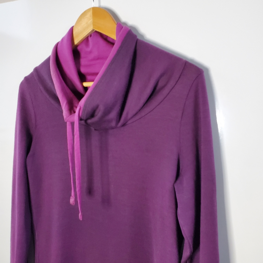 Ice Breaker Merino Wool Cowl Neck Pull over knit sweater Size Medium